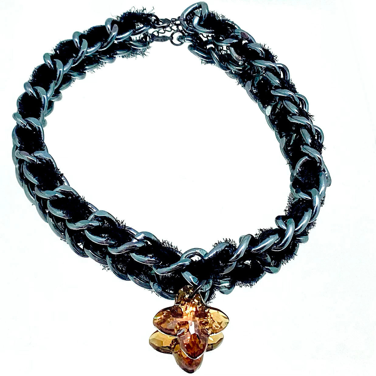 Four Pointed Star Large Crystal Necklace