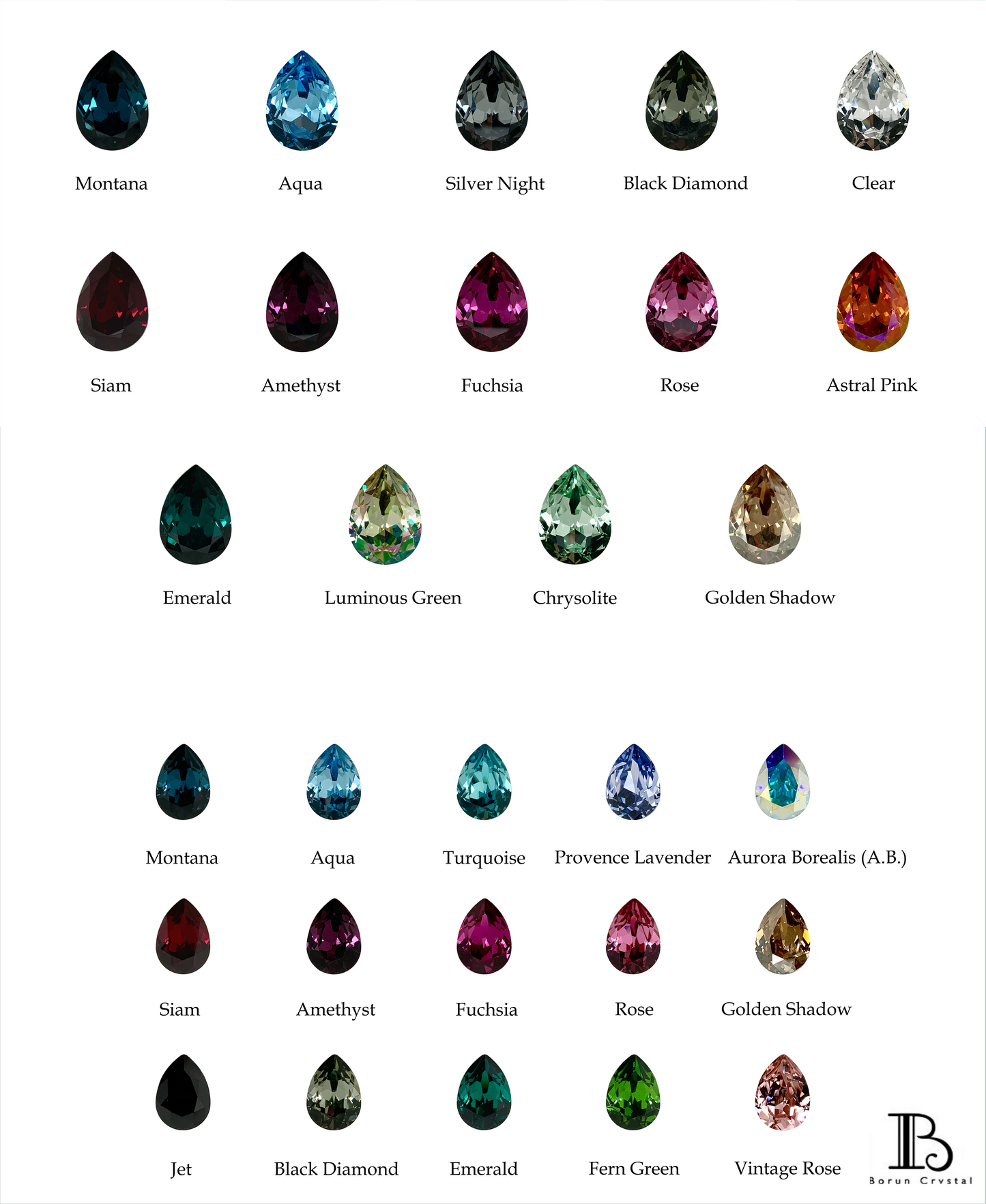 Teardrop Premium Crystal Set
