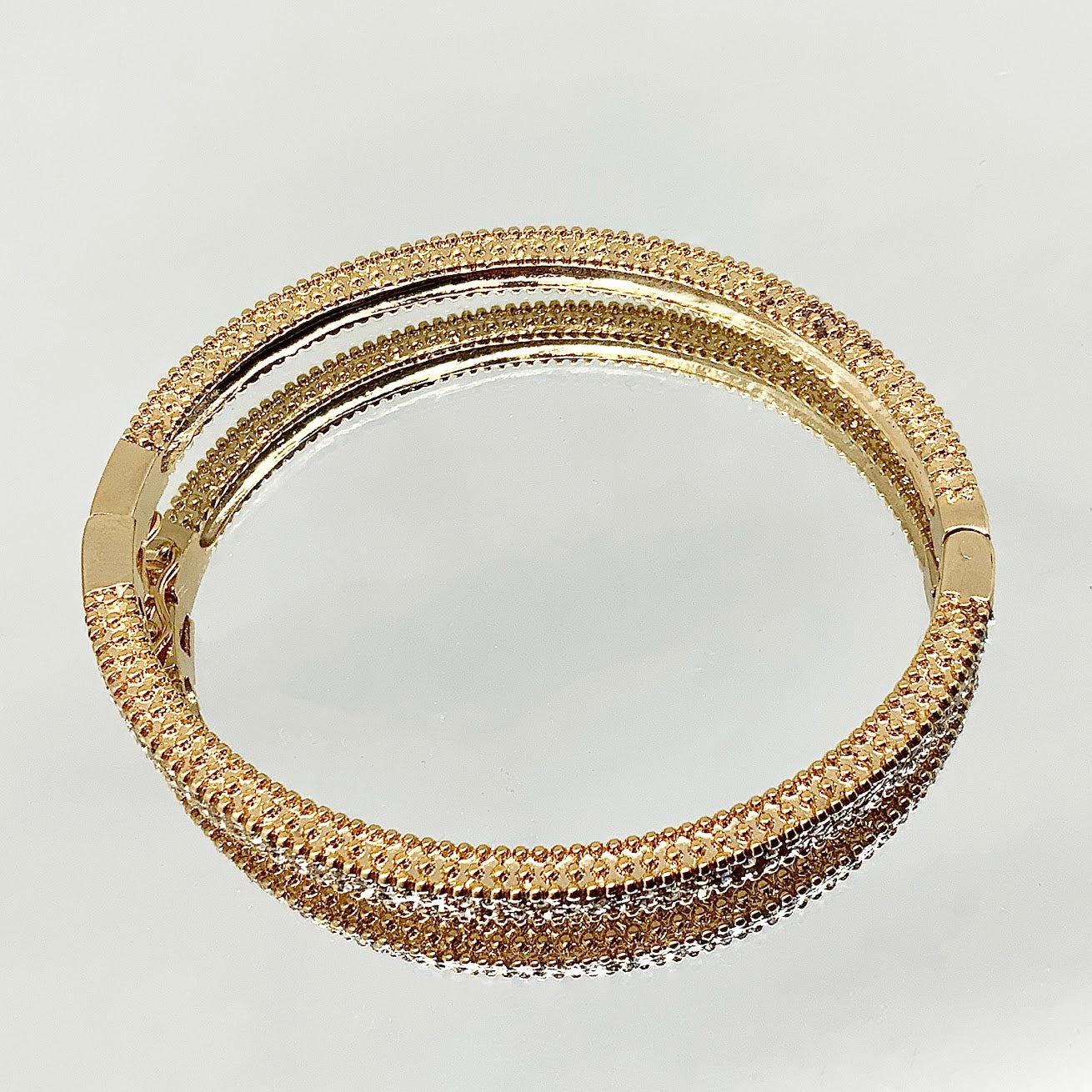 Premium Crystal 2 Row Crystal Bangle