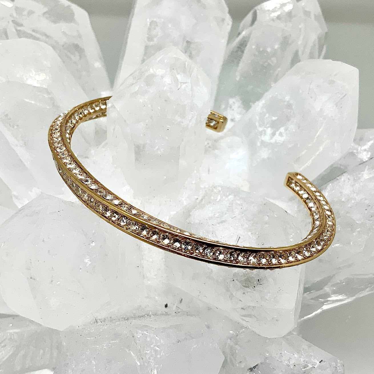 Premium Crystal Twist Bangle