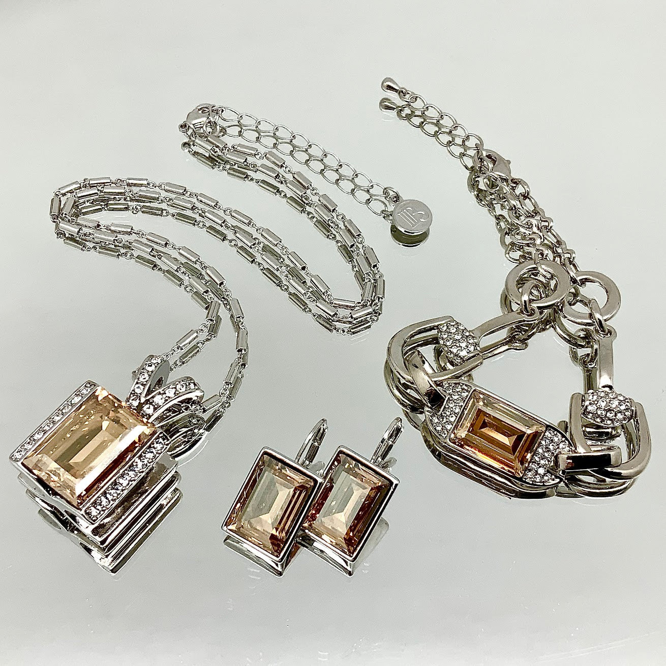 Step Cut Premium Crystal Set