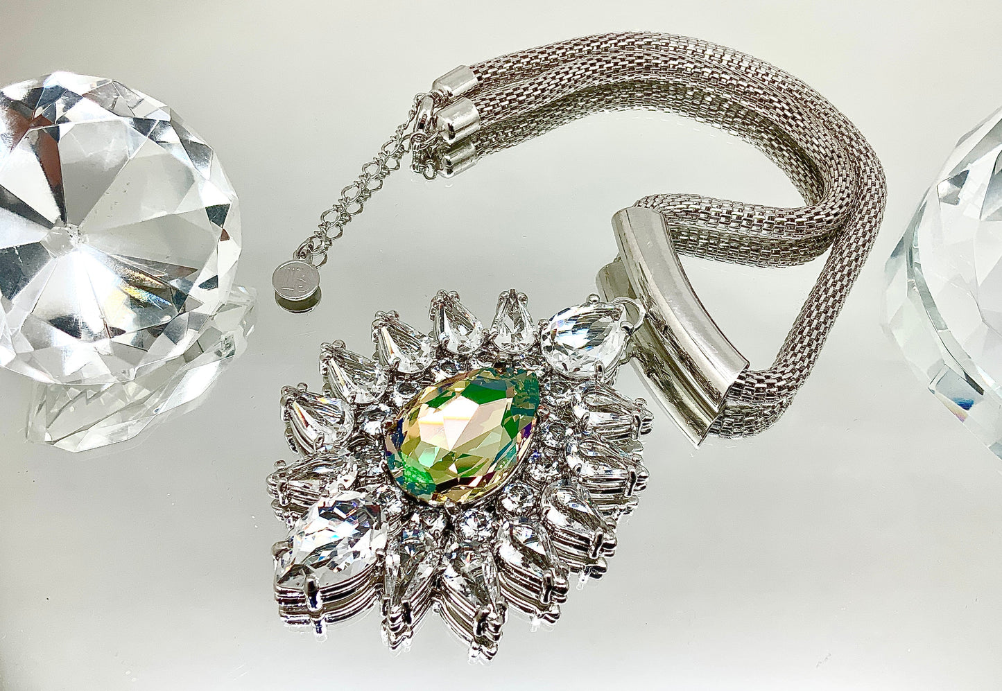 Premium Crystal Star Burst Evening Necklace