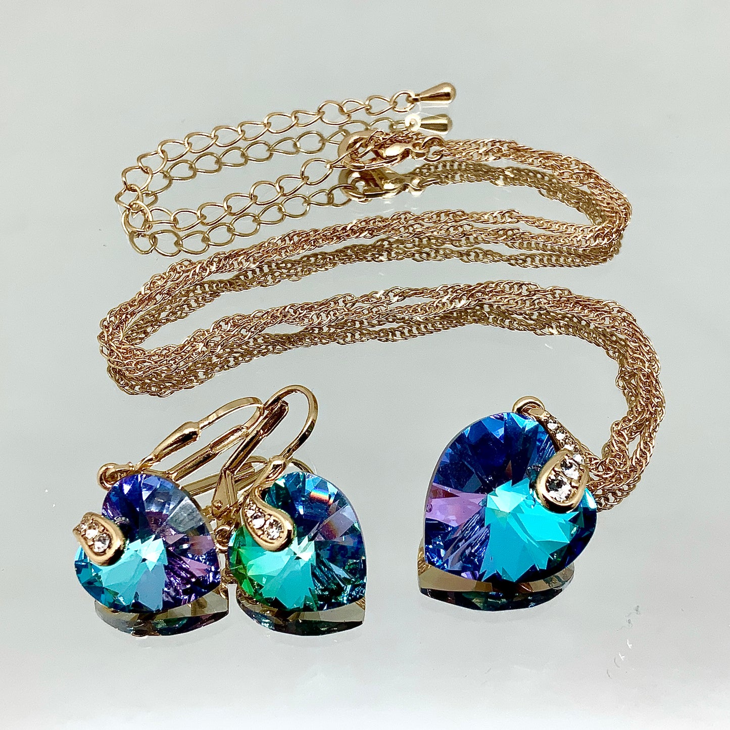 Premium Crystal Heart Set