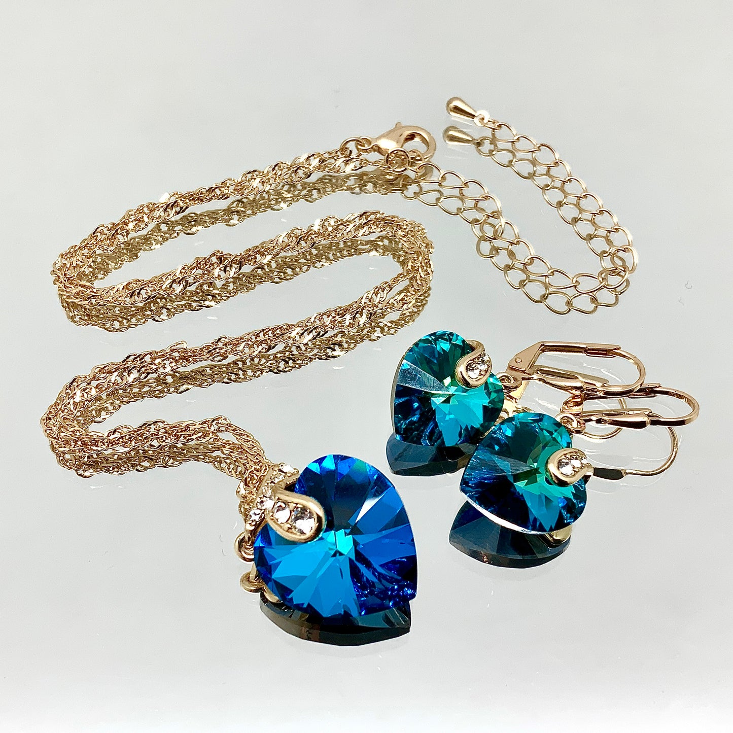 Premium Crystal Heart Set