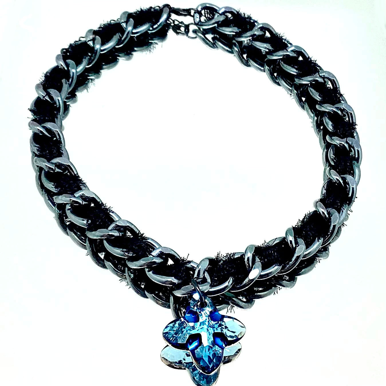 Four Pointed Star Large Crystal Necklace