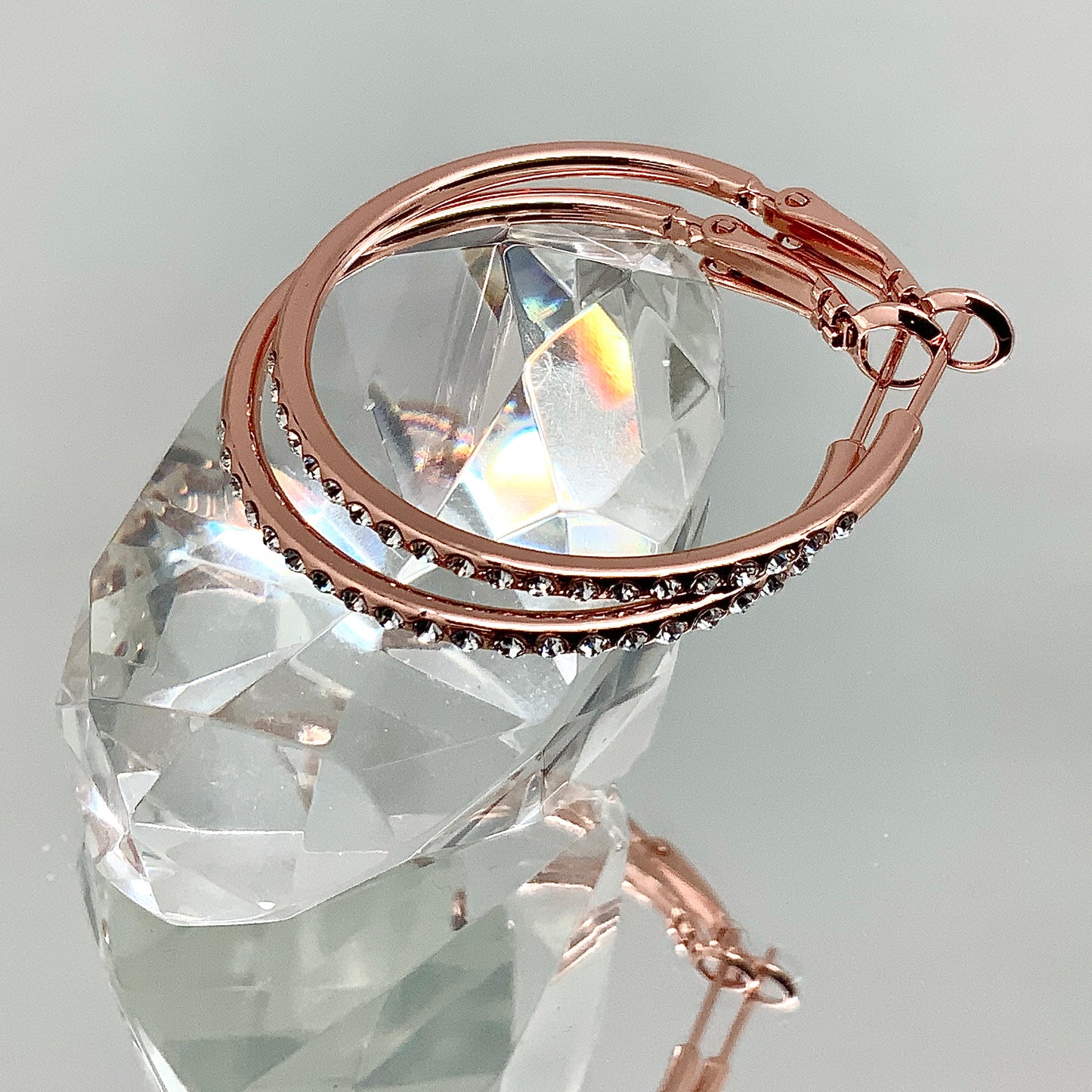 Premium Crystal Hoop Earrings