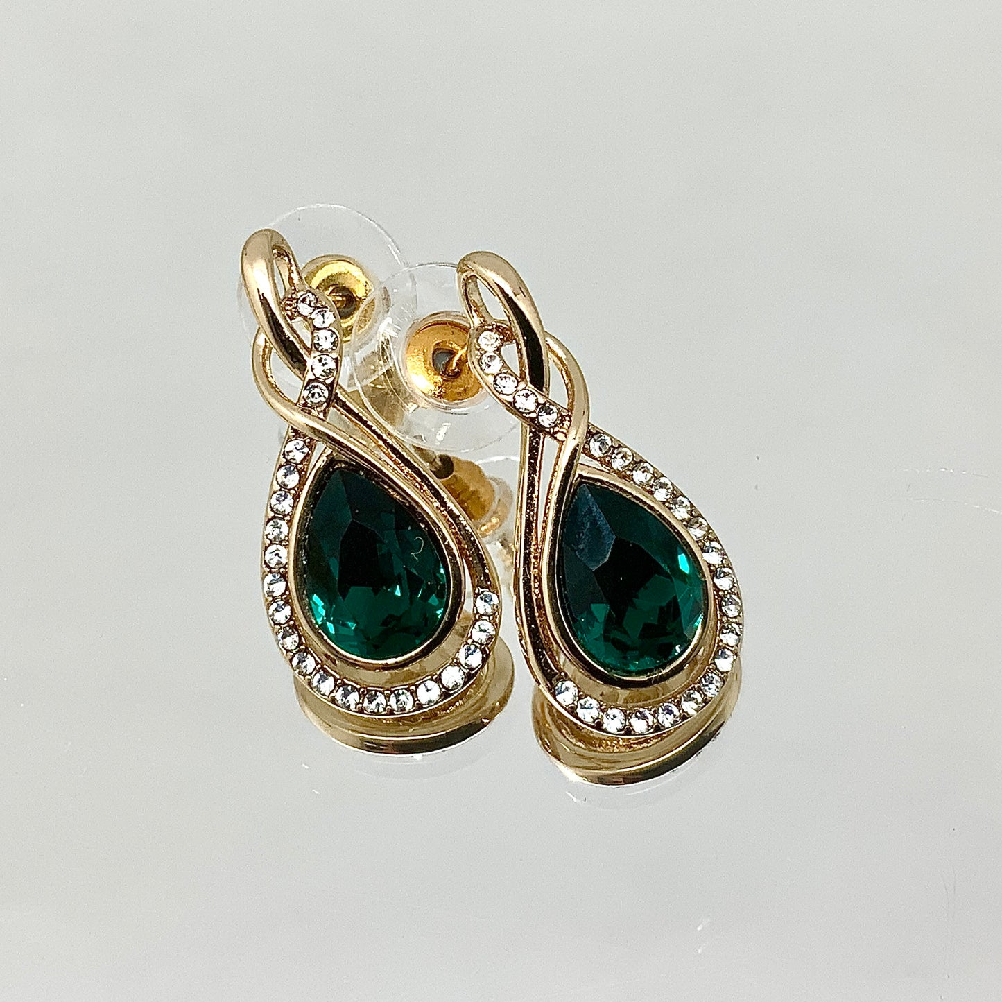 Premium Crystal Twisted Tear Set