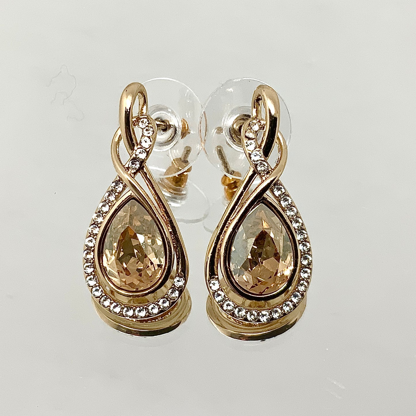 Premium Crystal Twisted Tear Set