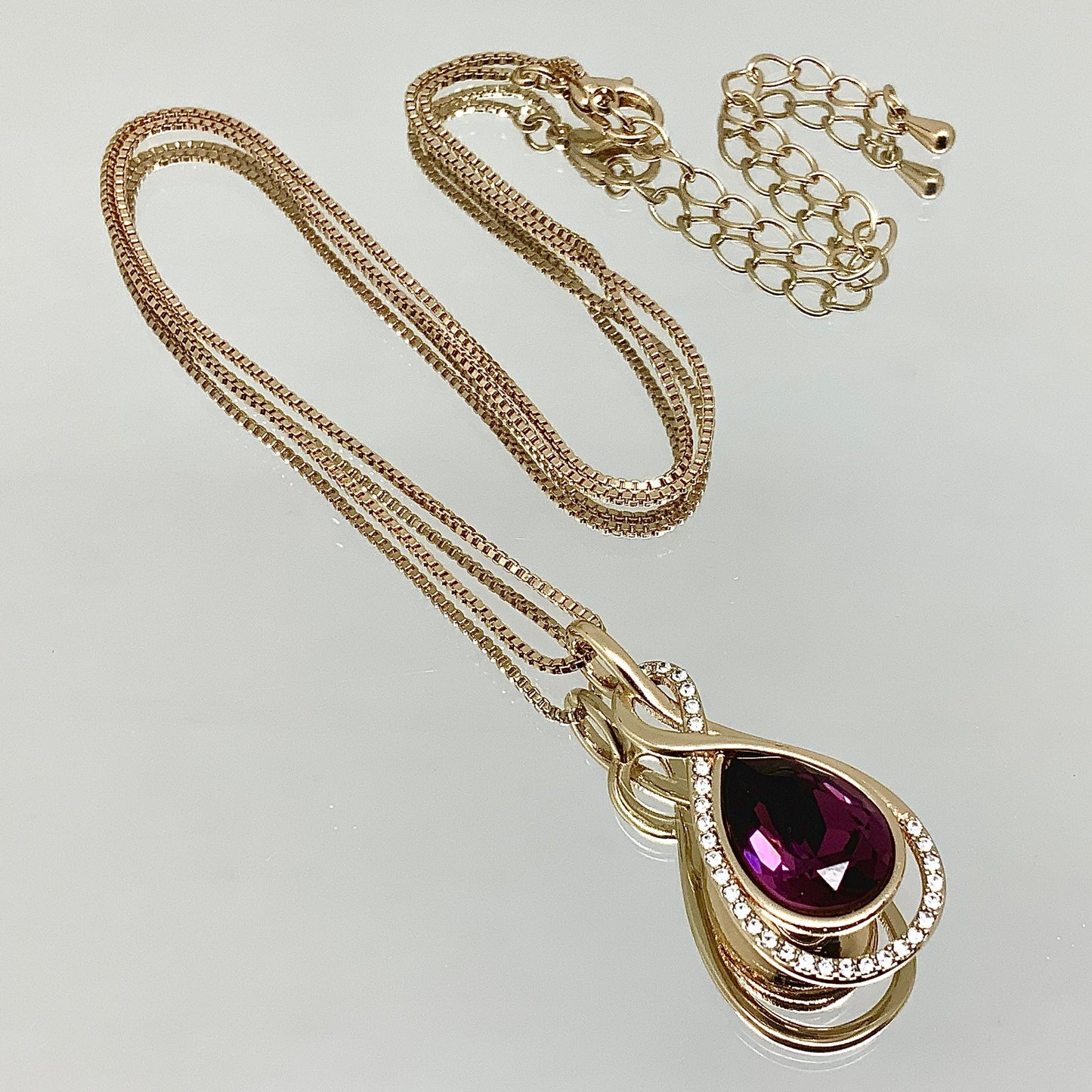 Premium Crystal Twisted Tear Set