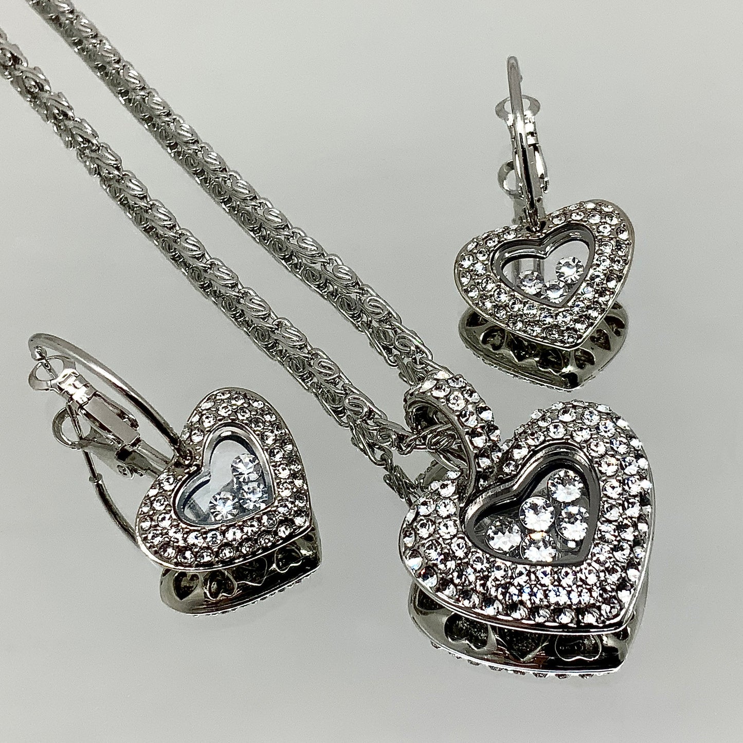 Premium Crystal Floating Heart