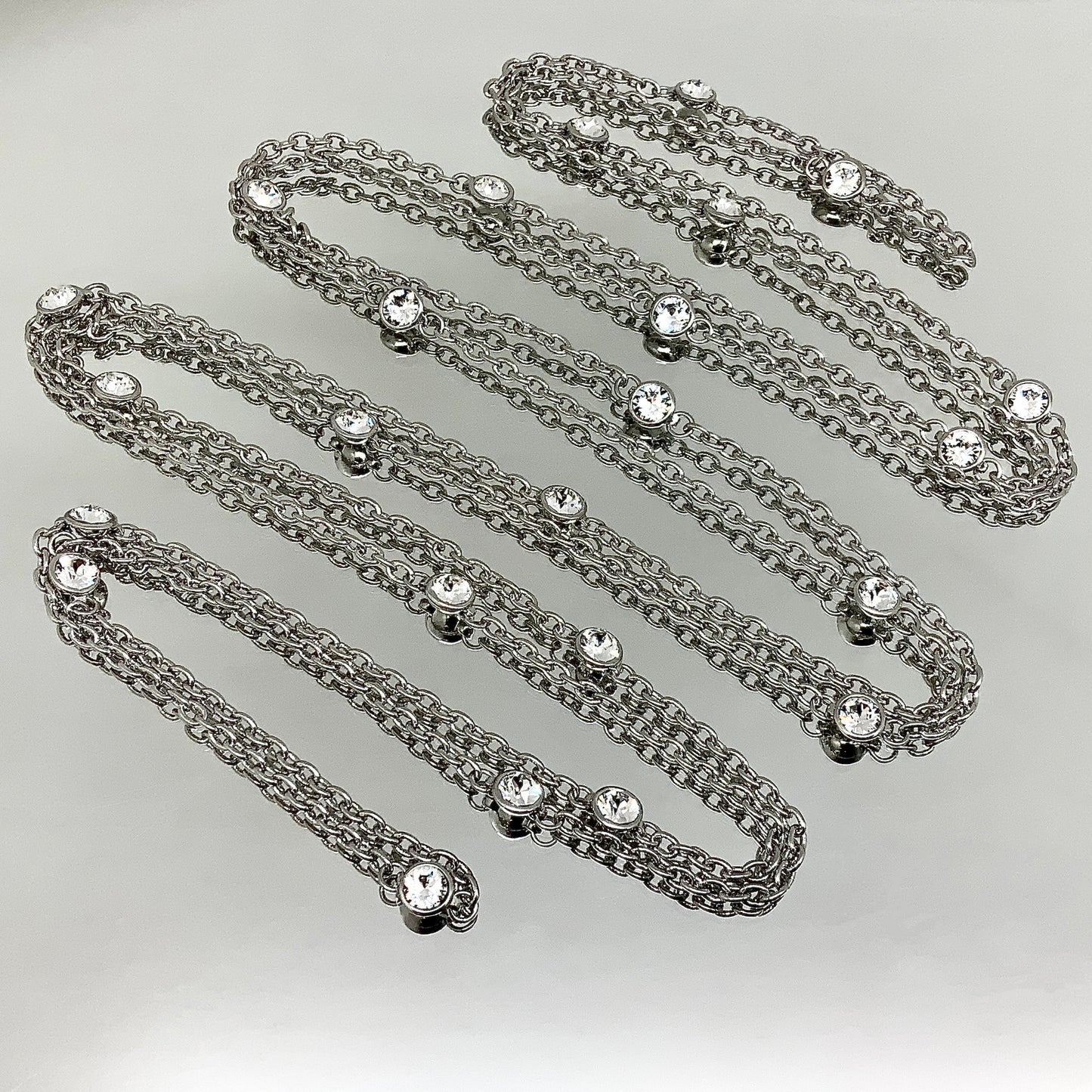 Premium Crystal Long Link Chain Set