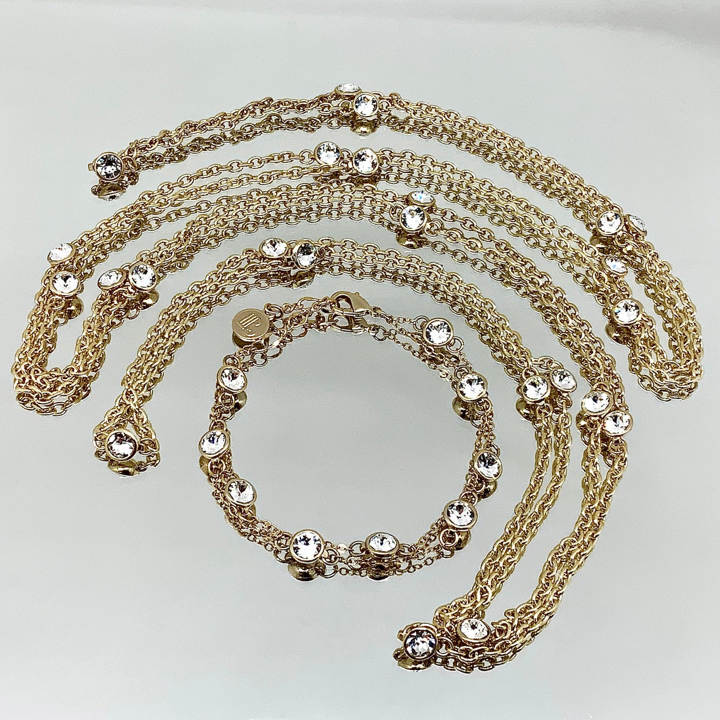 Premium Crystal Long Link Chain Set