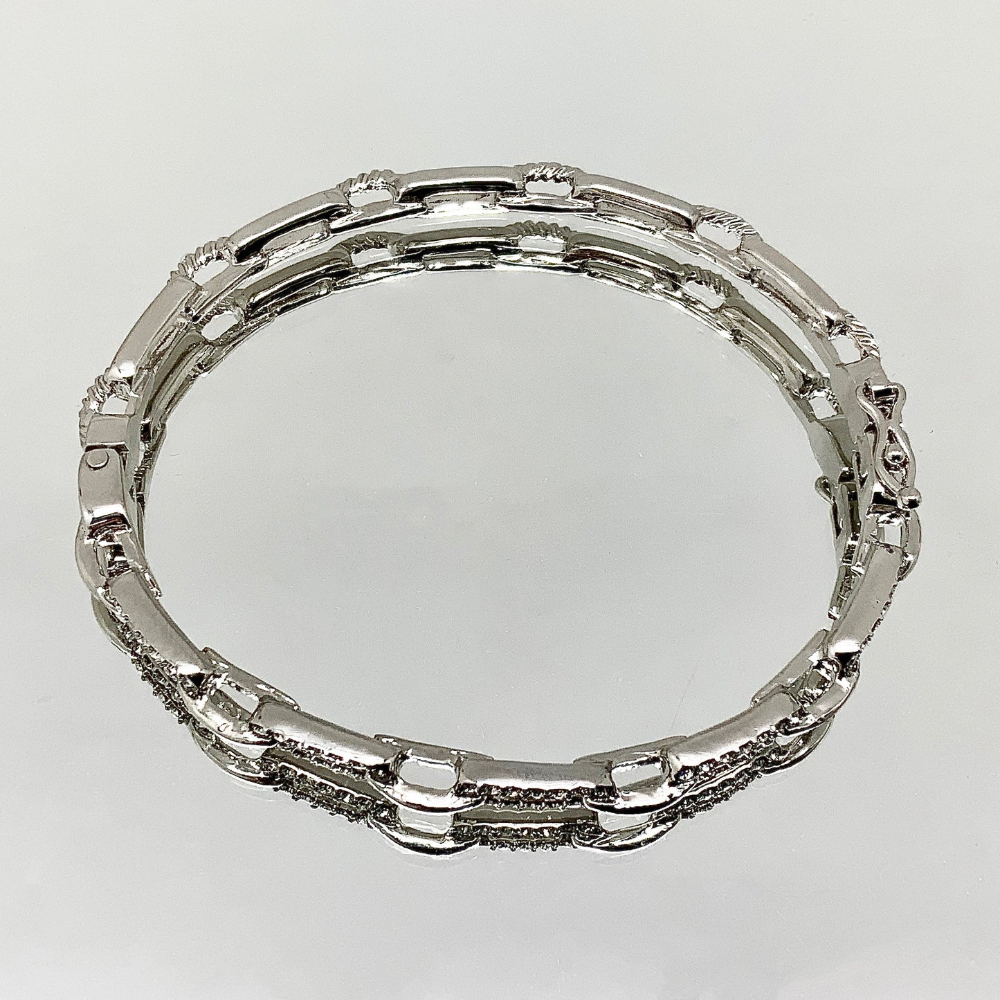 Crystal Link Bangle Bracelet