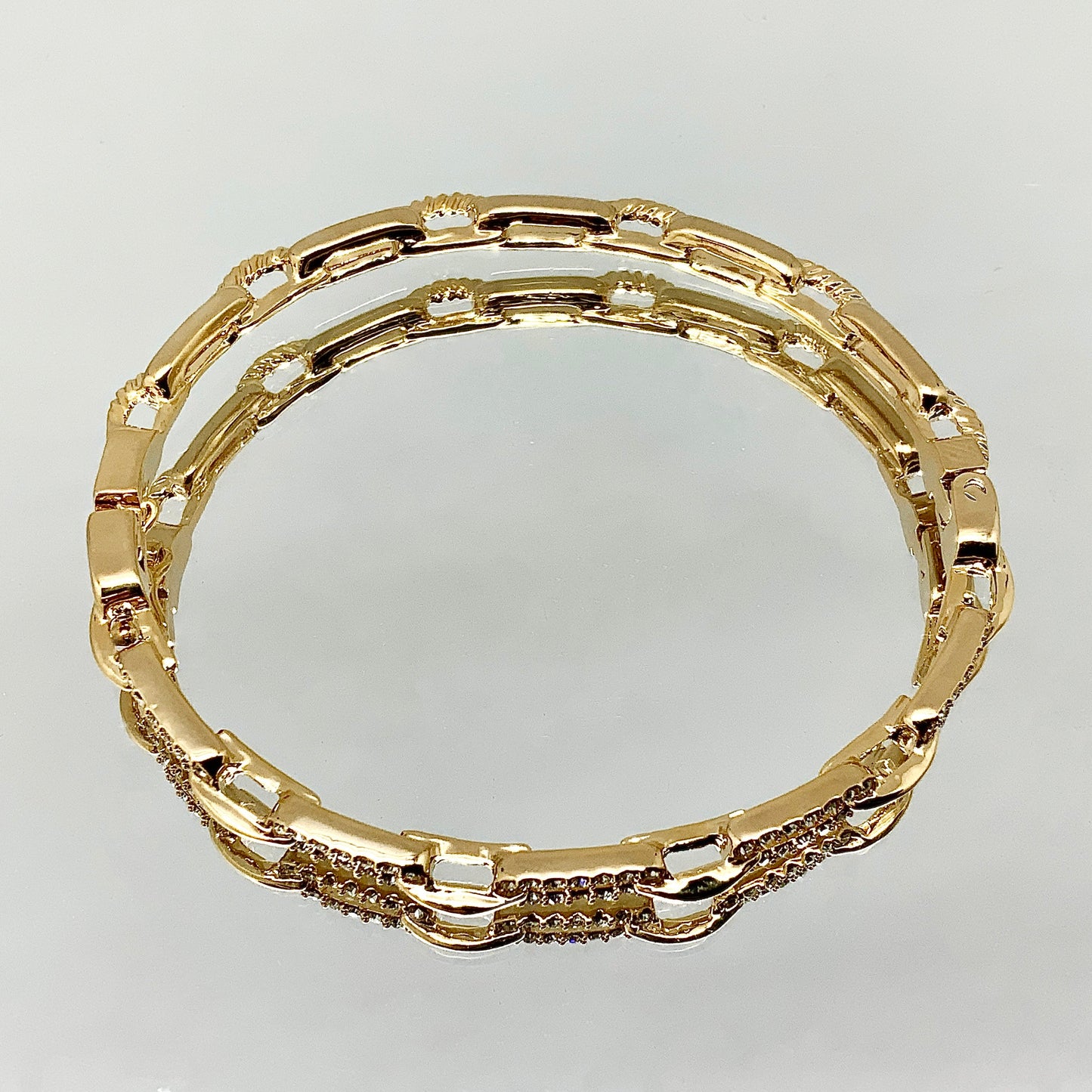 Crystal Link Bangle Bracelet