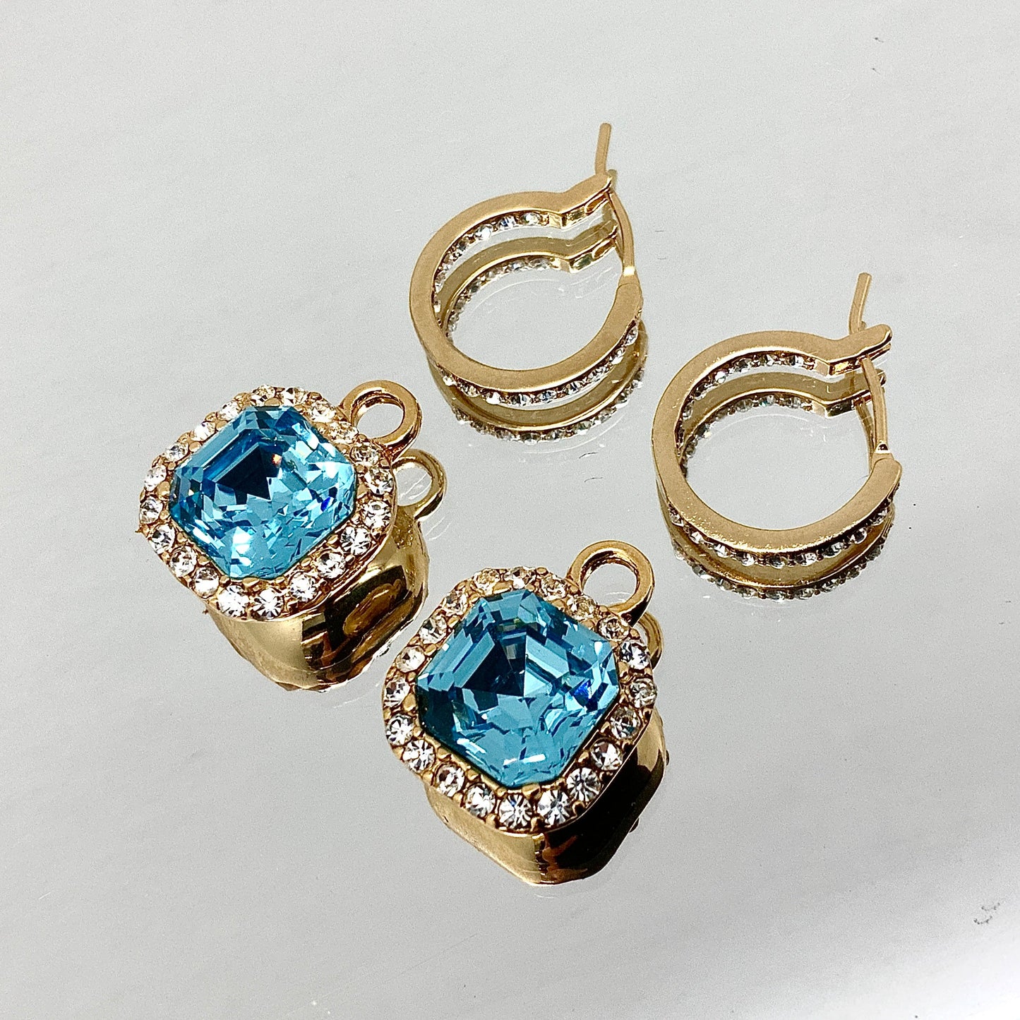Premium Crystal Asscher Cut Earrings