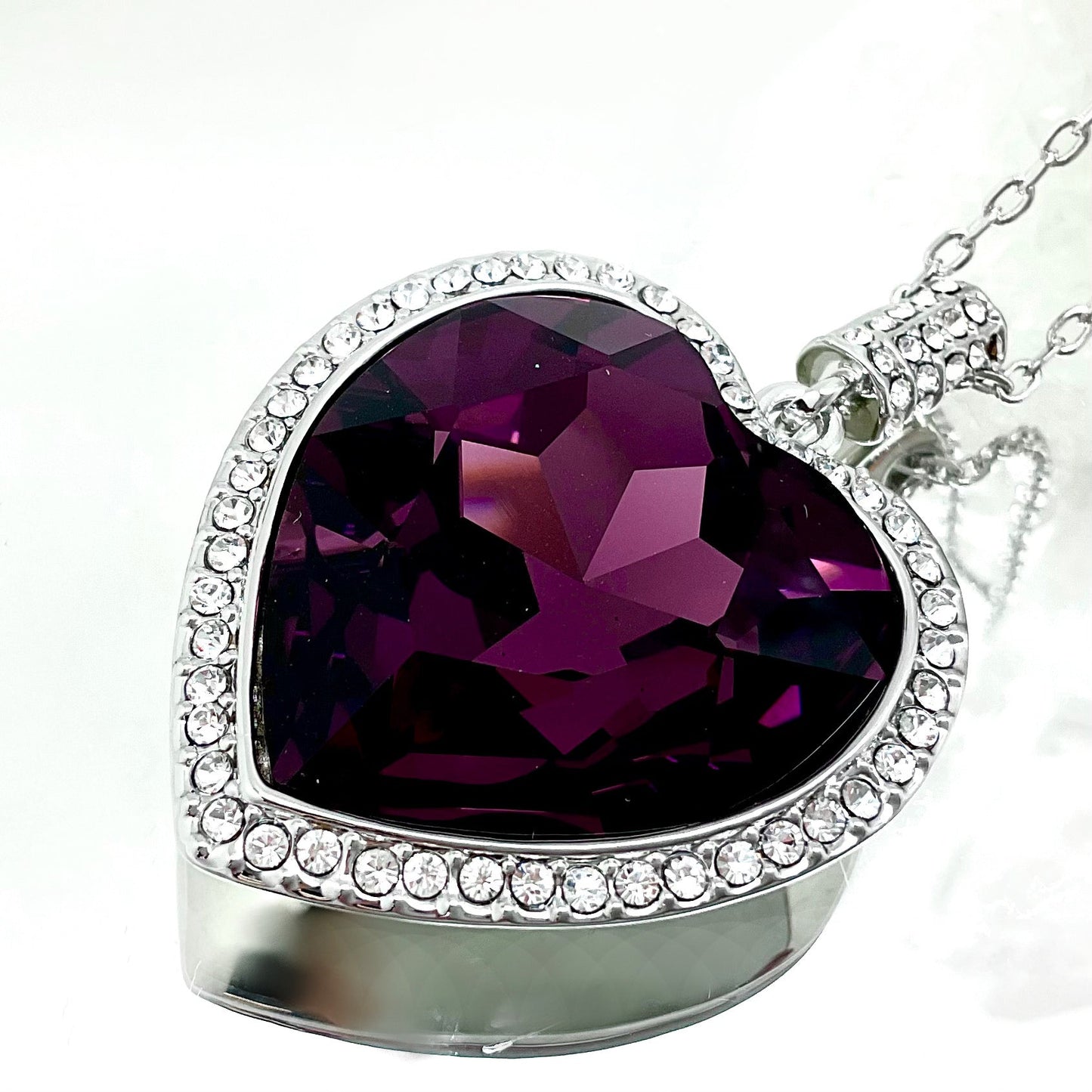 Large Heart Crystal Necklace