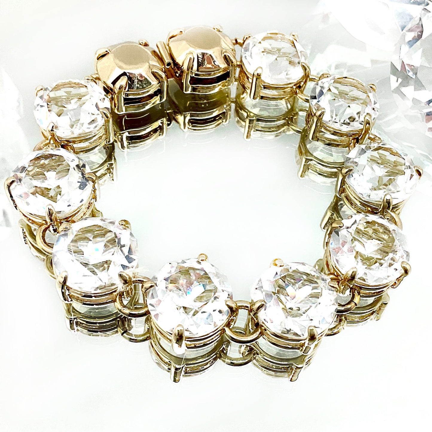 Large Diamond Cut Crystal Set