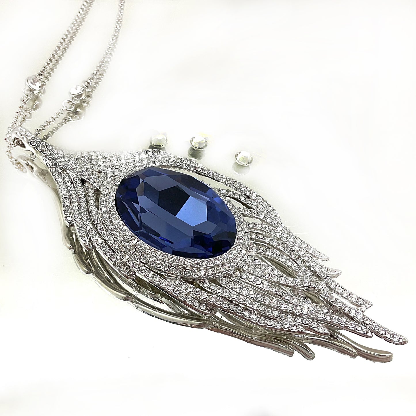 Small Feather Oval Crystal