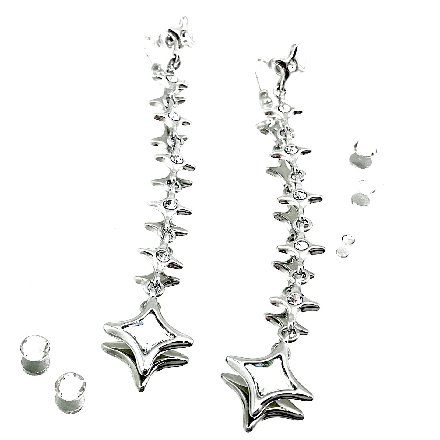 Four Pointed Star Shape Crystal Set
