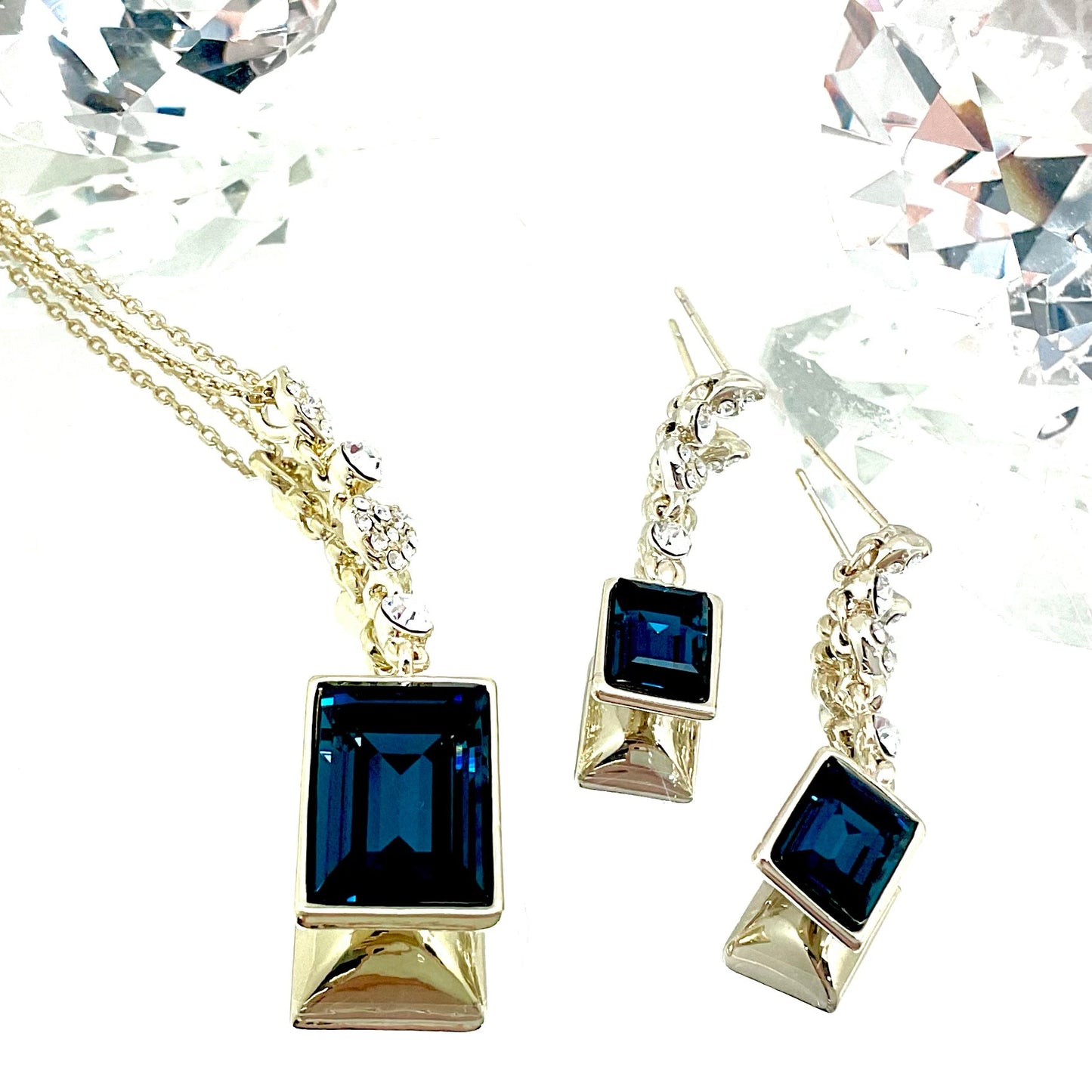 Step Cut Premium Crystal Set