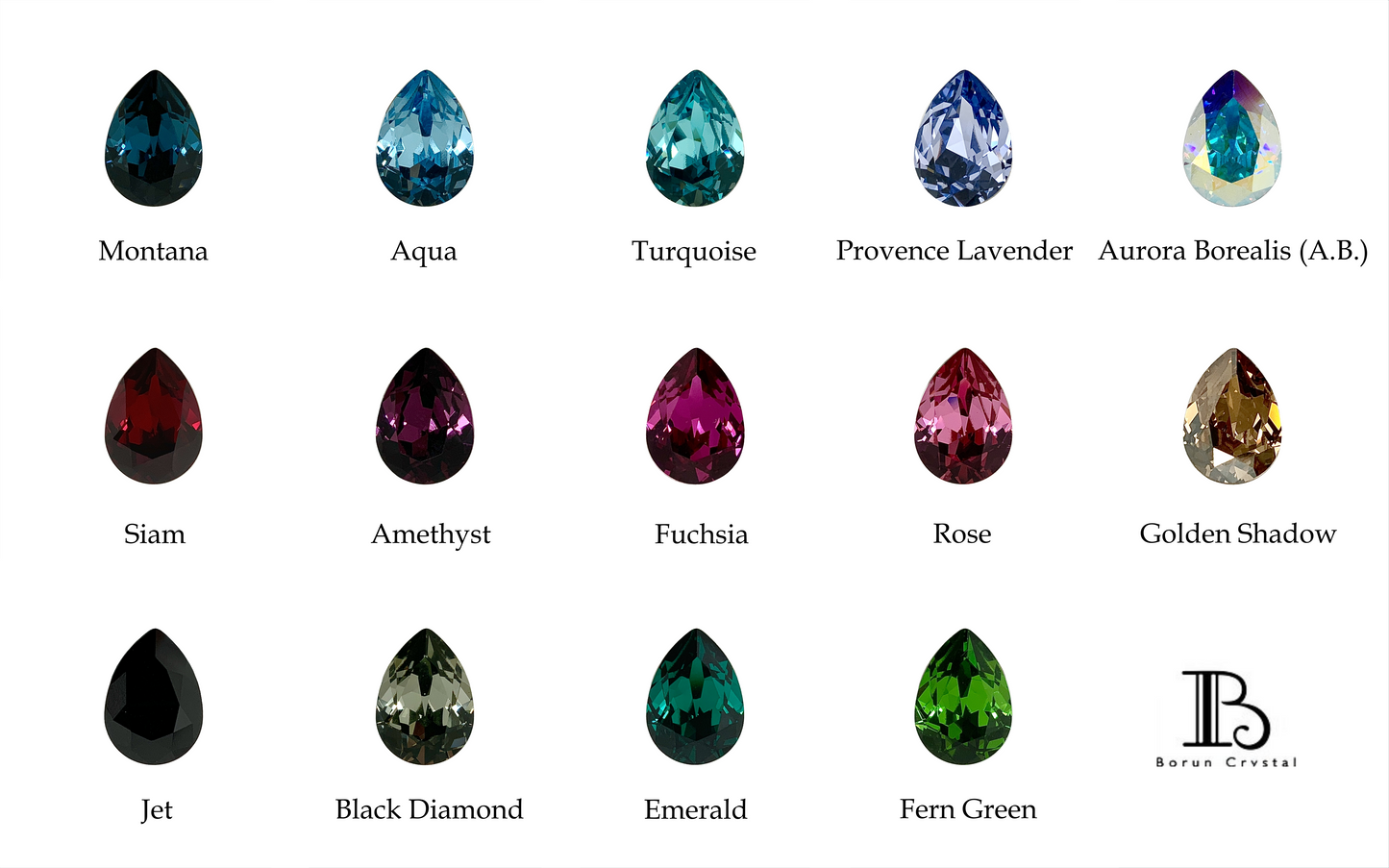 Starburst Teardrop Crystal Classy Set