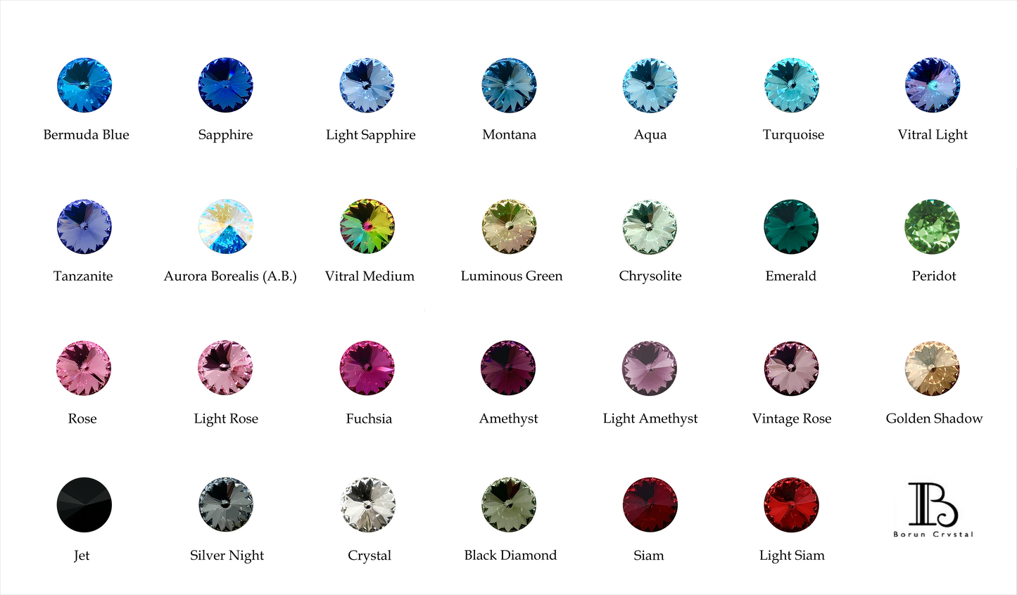 Round Cut Crystal Set