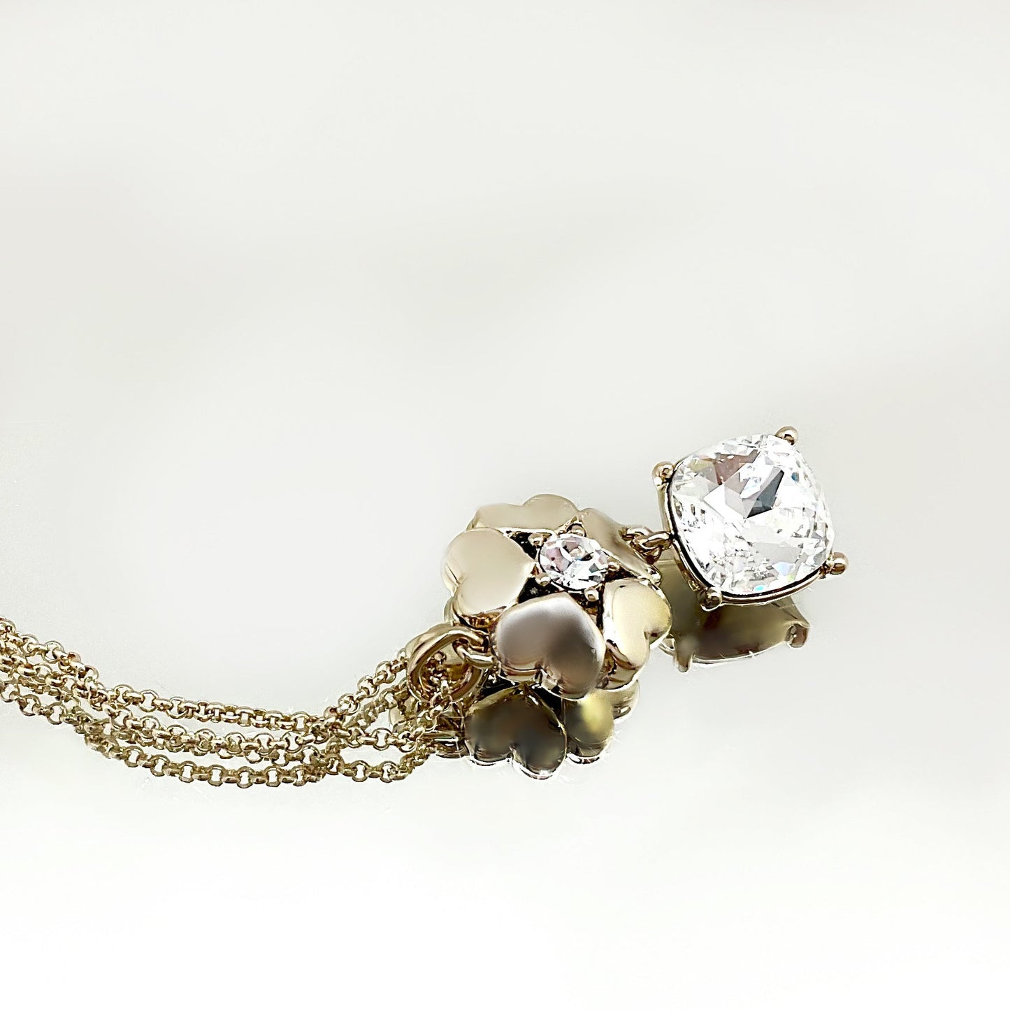Cushion Cut Flower Crystal Set