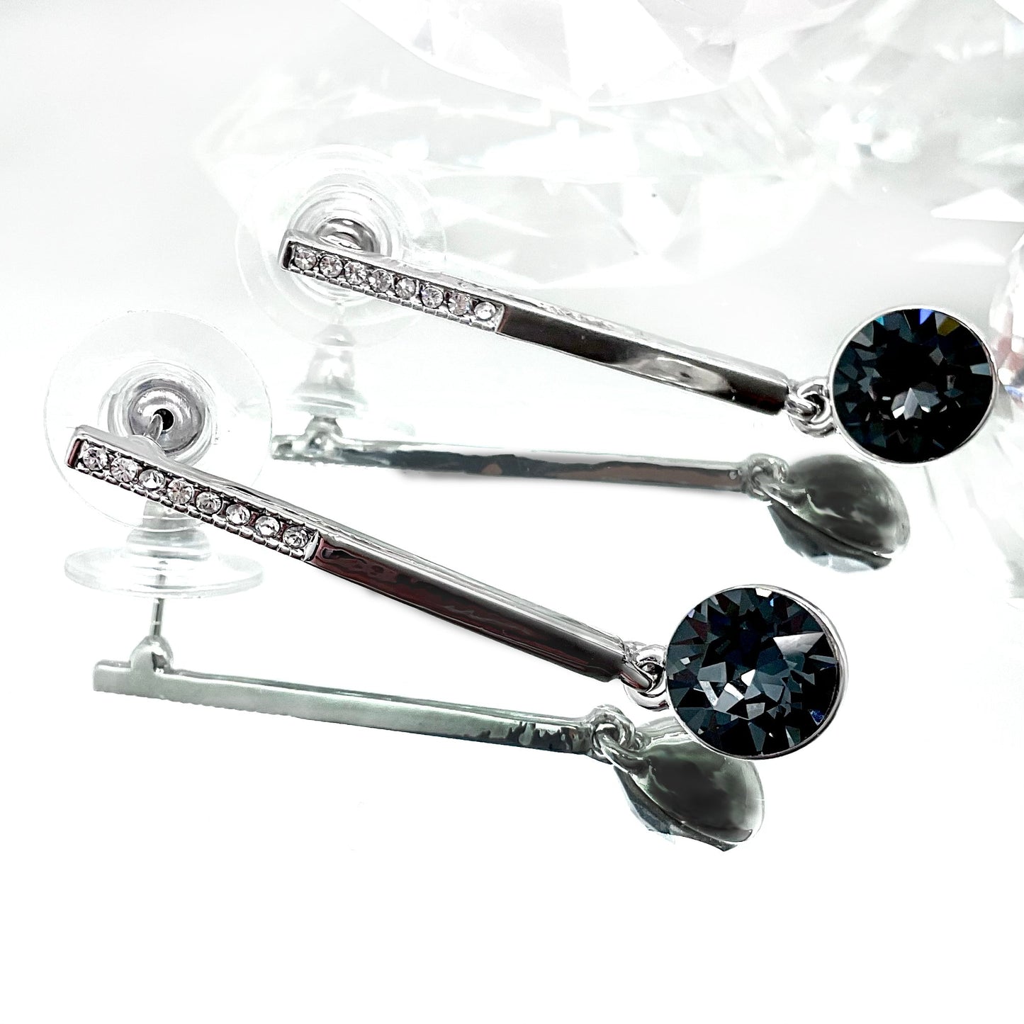Small Diamond Cut Crystal Drop Set
