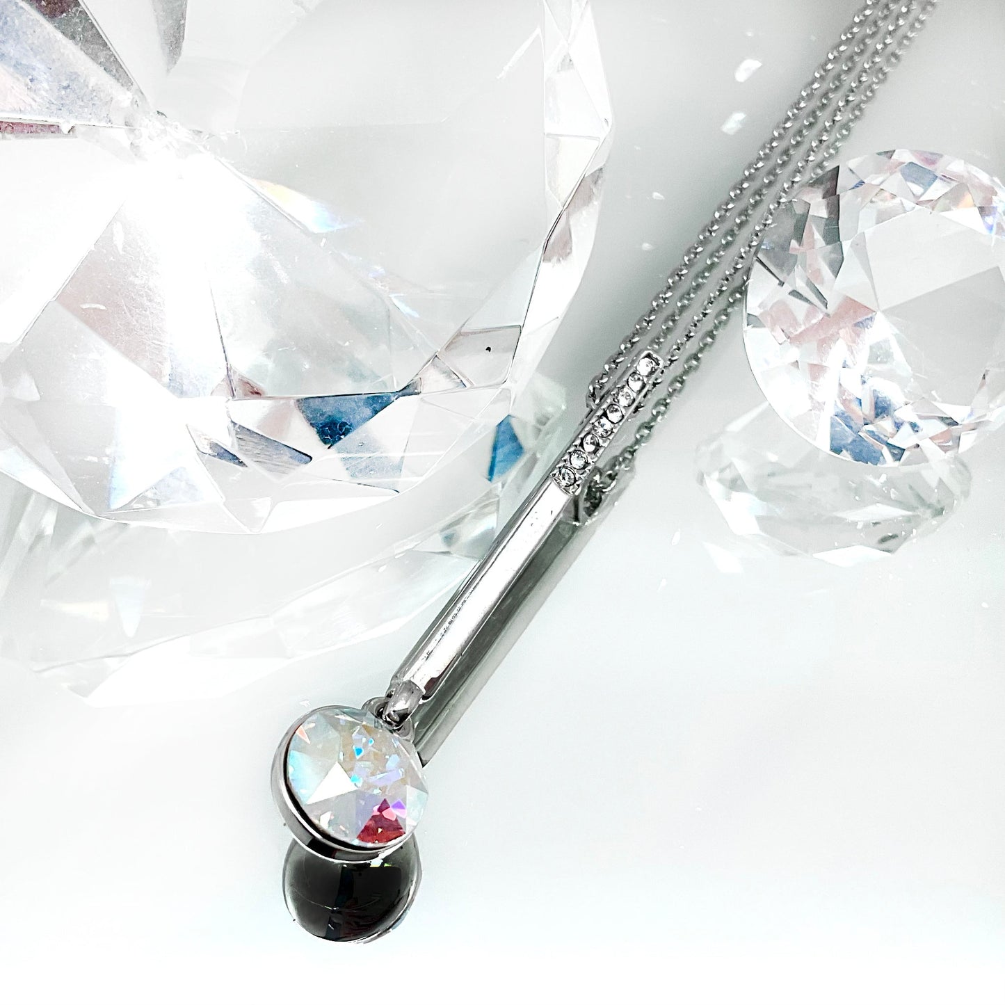 Small Diamond Cut Crystal Drop Set