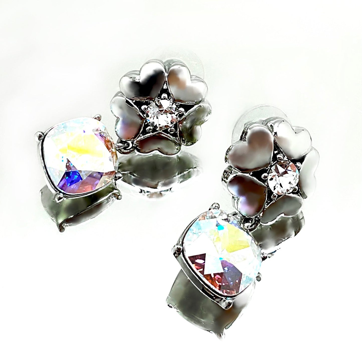Cushion Cut Flower Crystal Set
