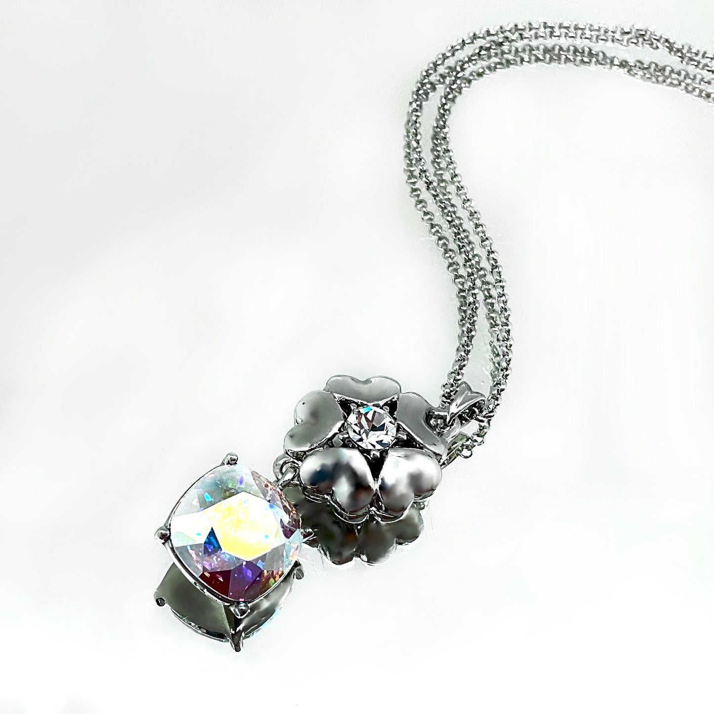 Cushion Cut Flower Crystal Set